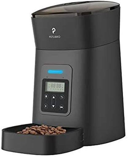 Automatic Cat Feeder Dog Food Dispenser Auto Timer Pet Feeding Tray, Low Food & Motion & Sound Alerts, 4L Basic PLAF004
